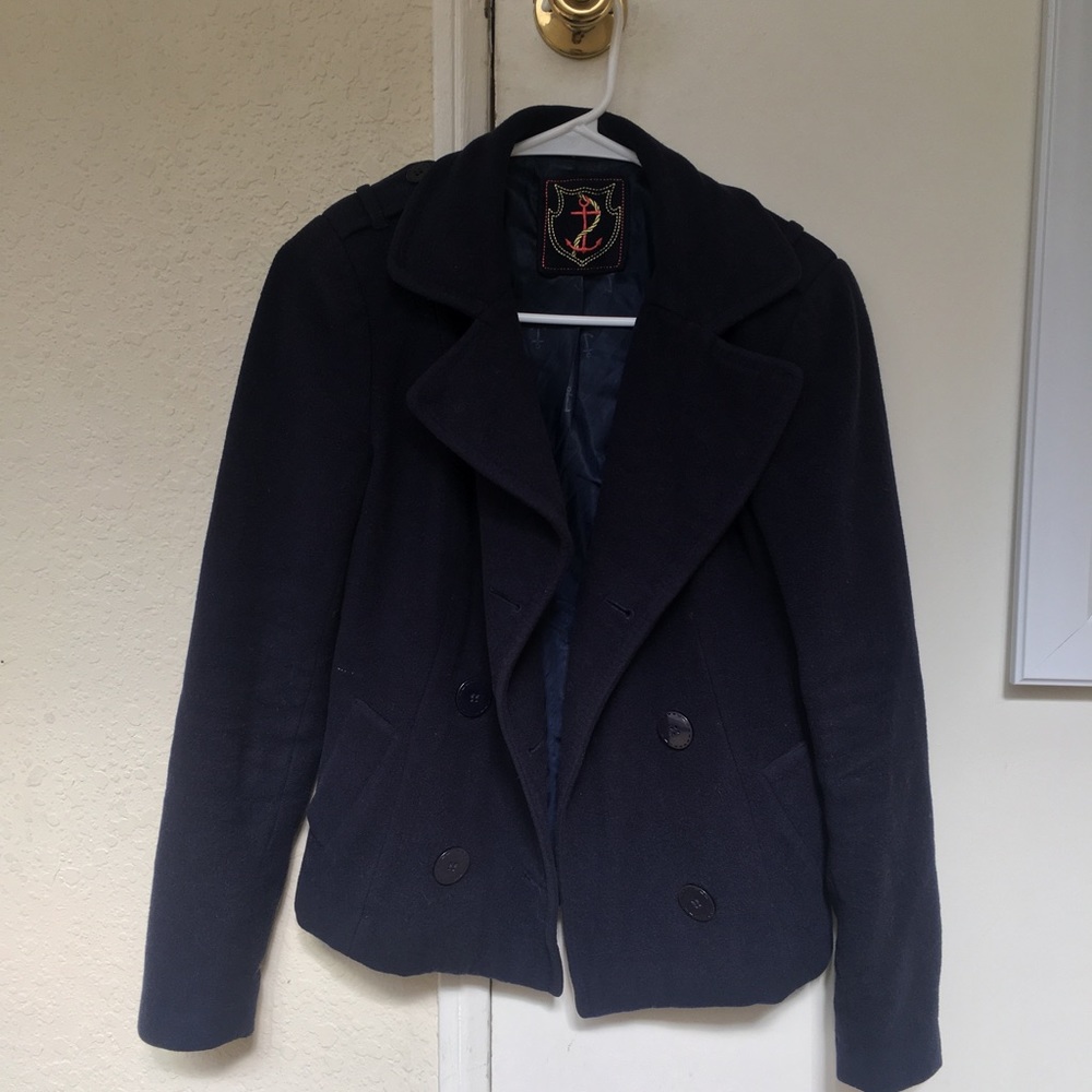 Navy Blue Peacoat Blazer